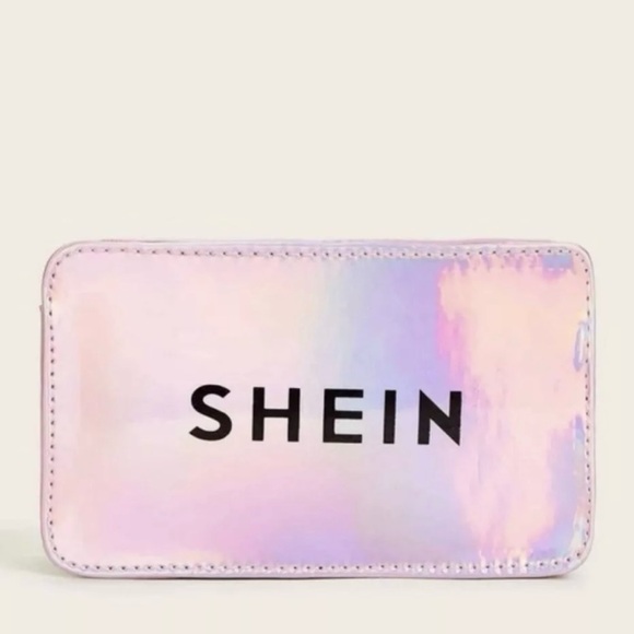 SHEIN Logo Laser Bag PINK IRIDESCENT Metallic SHOULDER STRAP SMALL 8X5X1.5 in c - Picture 1 of 4